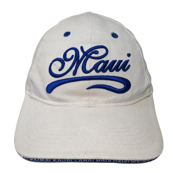 Maui Slideback Baseball Cap White One Size Adjustable Surfware Hawaiian Classics - Picture 1 of 9